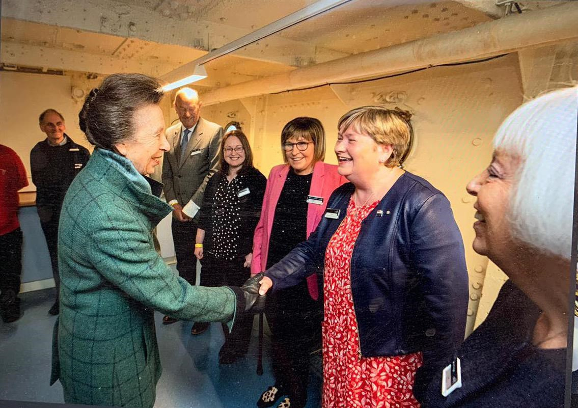 Susan meeting Her Royal Highness The Princess Royal