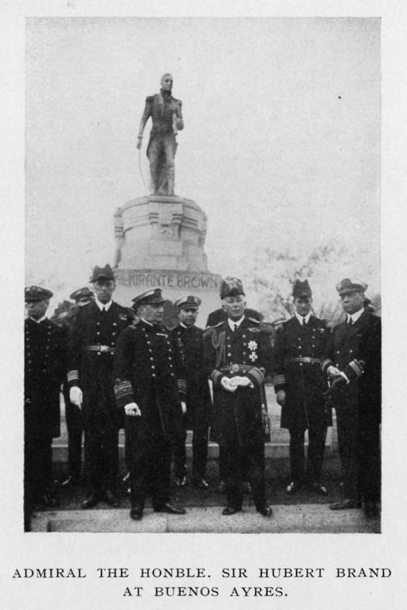 Photograph of the wreath laying to Almirante Brown taken 1924