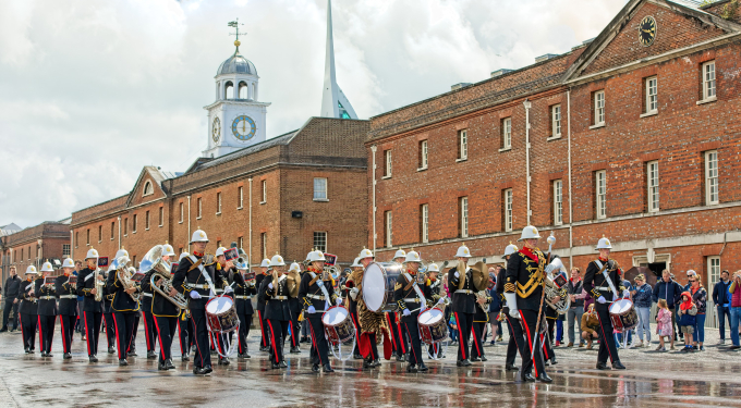 The Royal Marines Band at Portsmouth Historic Dockyard