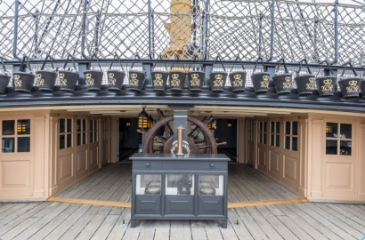 Outside of Hardy's cabin onboard HMS Victory