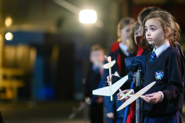 School Children Holding Model Aircraft