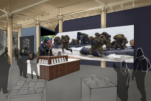 Composite of new Royal Marines Museum