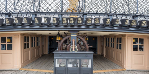 Outside of Hardy's cabin onboard HMS Victory